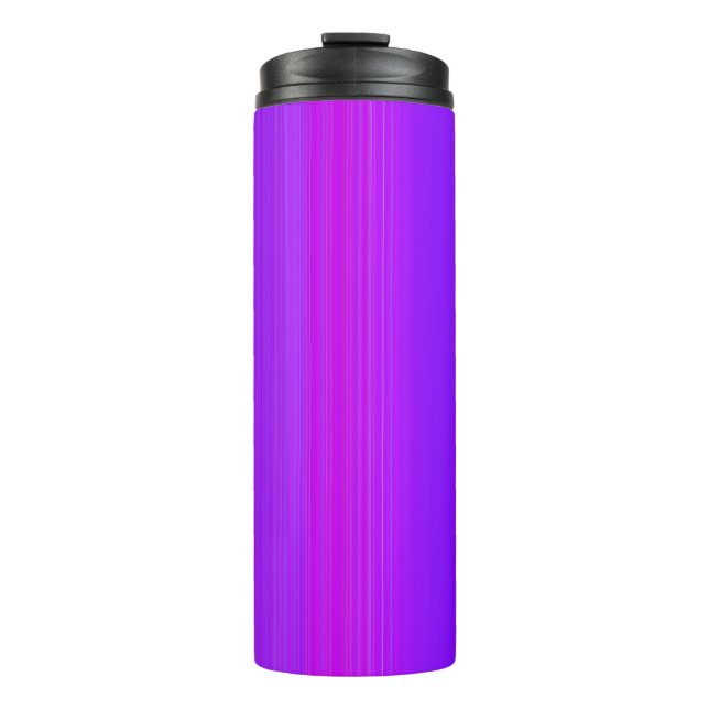 Lila Streifen Thermosbecher (Vorderseite)