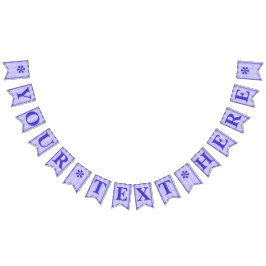 Lila Streifen u. Blumen-Schablonen-Frack Wimpelkette