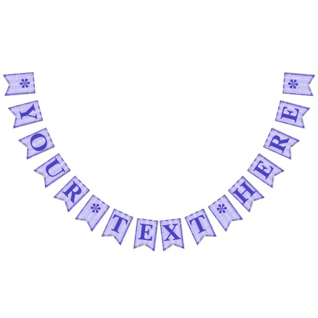 Lila Streifen u. Blumen-Schablonen-Frack Wimpelkette (Alle)