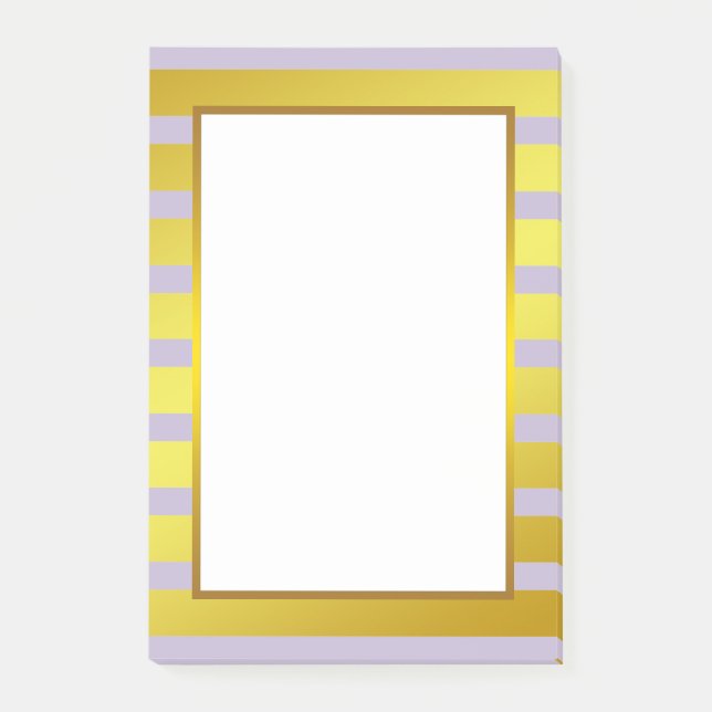 Lila Streifen, weiß Post-it Klebezettel (Vorderseite)