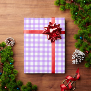 Lila Streifen Weiße Muster Niedlich Geschenkpapier