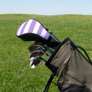Lila Streifen, weiße Streifen, Streifenmuster Golf Headcover