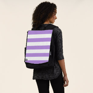 Lila Streifen, weiße Streifen, Streifenmuster Rucksack