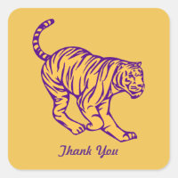 Lila Streifen Wild Cat Tiger Vielen Dank