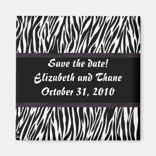 Lila Streifen Zebra Print Magnet