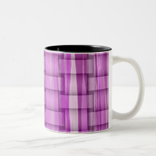 Lila Streifen zeichnen Grafikdesign Zweifarbige Tasse