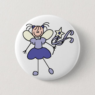 Lila Strichmännchen-Engels-Knopf Button