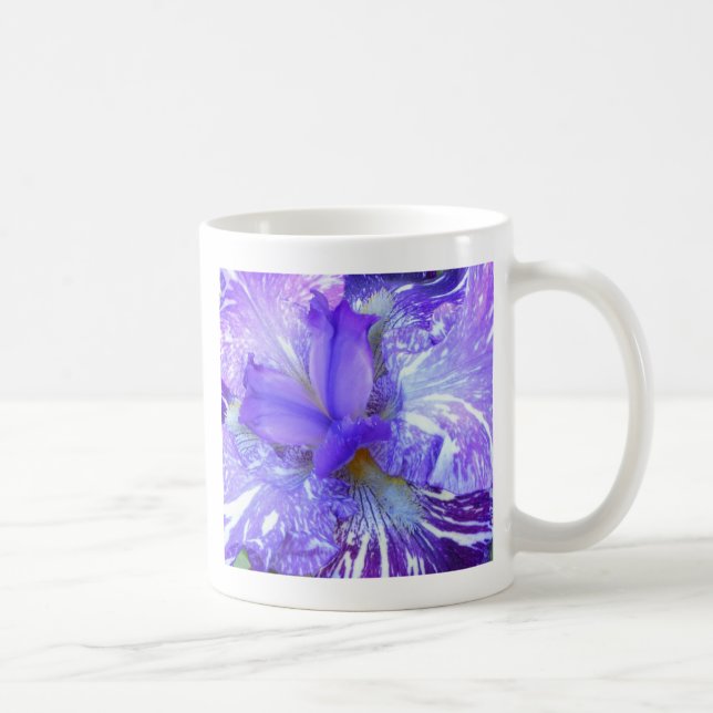 Lila Strickende Iris-Tasse Tasse (Rechts)
