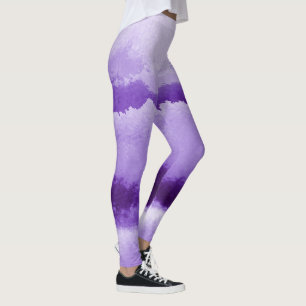 Lila Strickfarbene Leggings