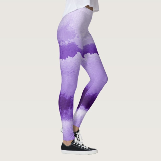 Lila Strickfarbene Leggings (Rechts)