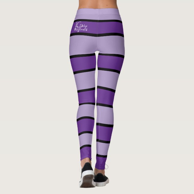 Lila Strip-Leggings Leggings (Rückseite)