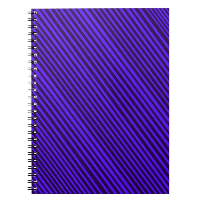 Lila Stripe Spiral Notebook Notizblock (Vorderseite)