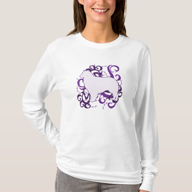Lila Strudel-Australier-Schäfer T-Shirt (Vorderseite)