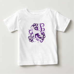 Lila Strudel-deutscher kurzhaariger Zeiger Baby T-shirt