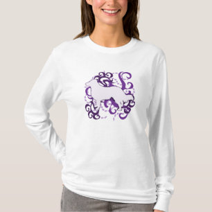 Lila Strudel-Englisch-Schäfer T-Shirt