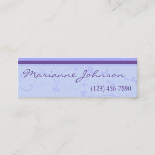 Lila Strudel-Frühlings-Visitenkarte Mini Visitenkarte