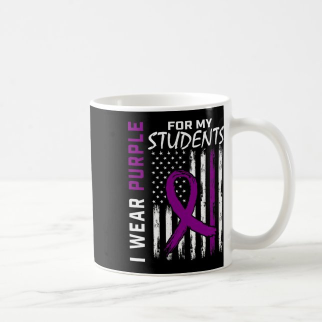 Lila Studierende Special Ed Teacher Epilepsy Aware Kaffeetasse (Rechts)