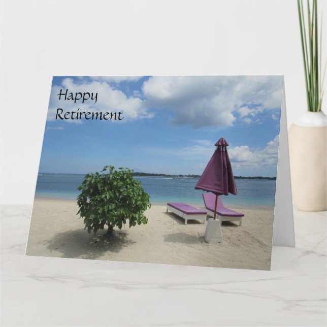 lila Stühle Karte (Vorderseite)