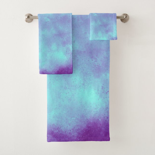 Lila Sturmwolkeneffekt Badhandtuch Set (Insitu)