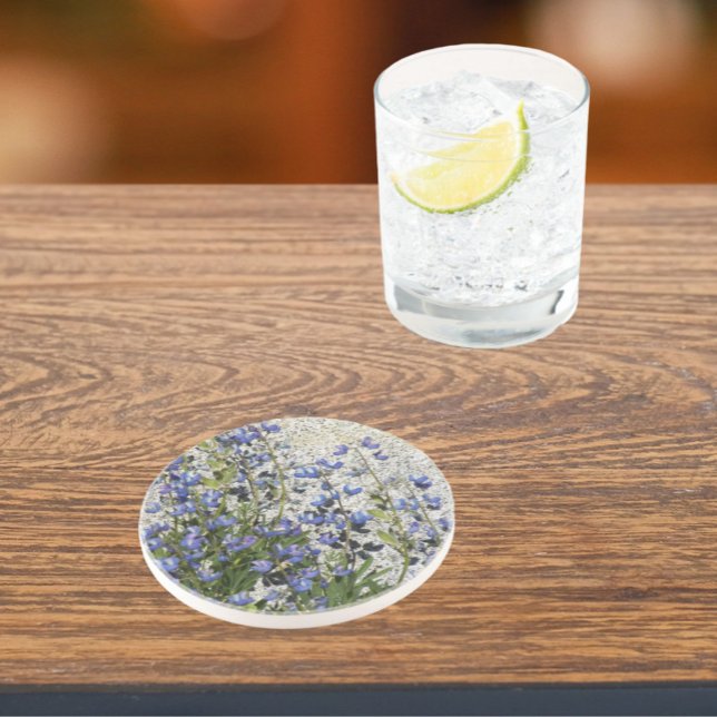 Lila subalpine Lupine Getränkeuntersetzer (In Situ)