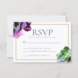 Lila Succulents Elegante RSVP-Karte RSVP Karte