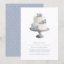 Lila Sukkulärer Geburtstagskuchen