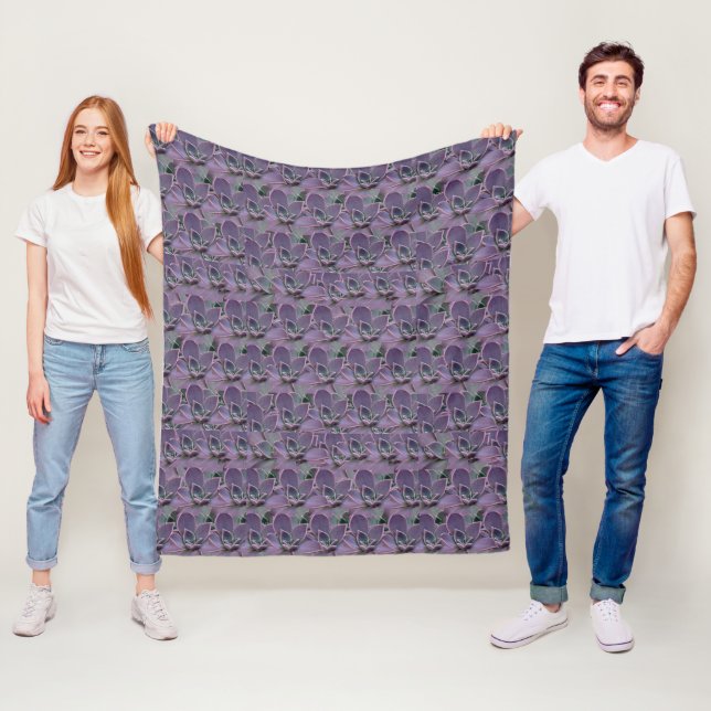 Lila Sukkulente  Fleecedecke (Beispiel)