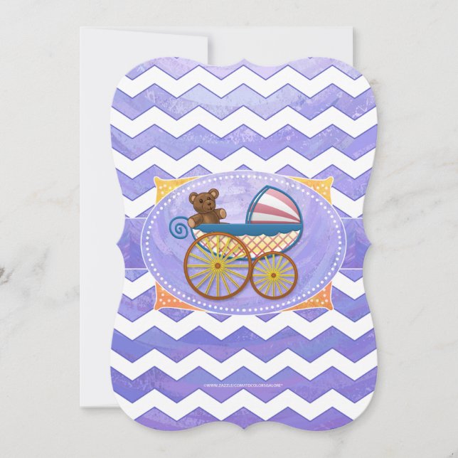 Lila Sun Baby Stuff Einladung (Vorderseite)