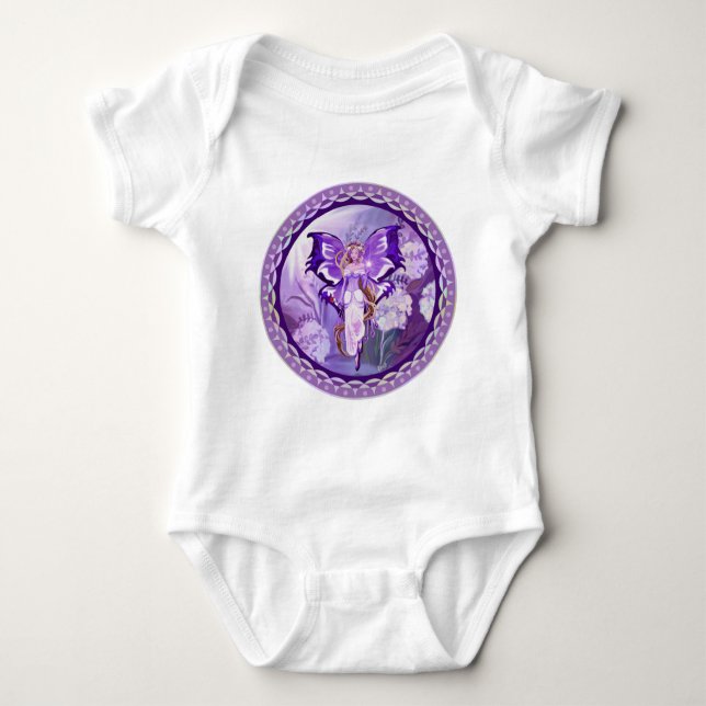 Lila Sun Fairy Baby Bodysuit Baby Strampler (Vorderseite)