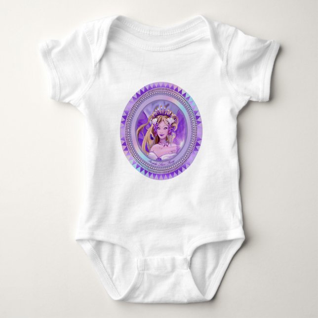 Lila Sun Fairy Baby Bodysuit Strampler (Vorderseite)