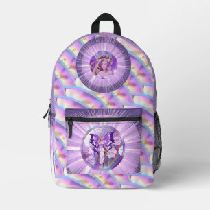 Lila Sun Fairy Bedruckter Rucksack