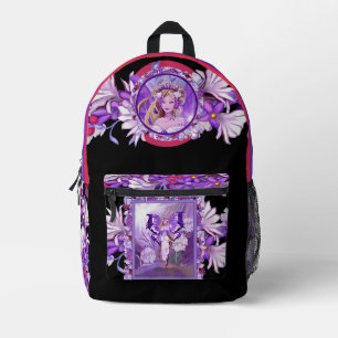 Lila Sun Fairy Bedruckter Rucksack