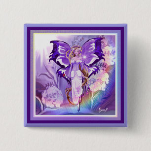 Lila Sun Fairy Button