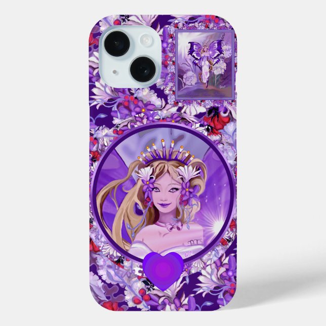 Lila Sun Fairy Case-Mate iPhone Case (Rückseite)