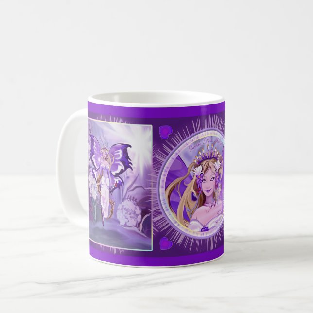 Lila Sun Fairy Coffee Tasse (Vorderseite Links)