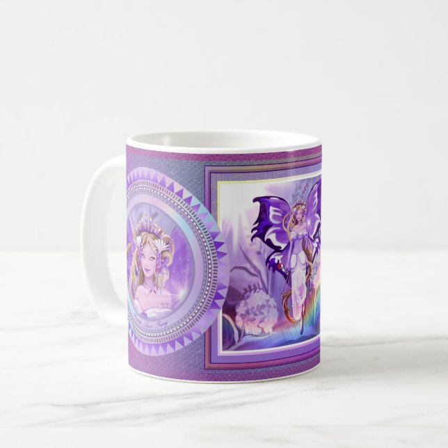 Lila Sun Fairy Coffee Tasse (Vorderseite Links)