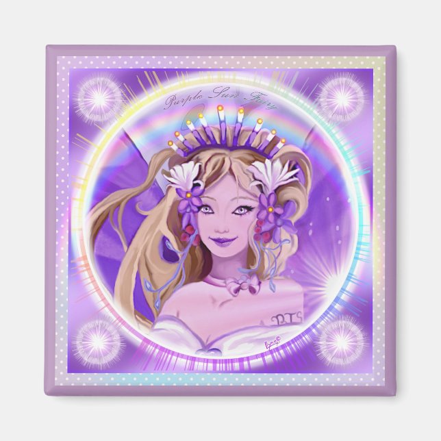Lila Sun Fairy Magnet (Vorne)