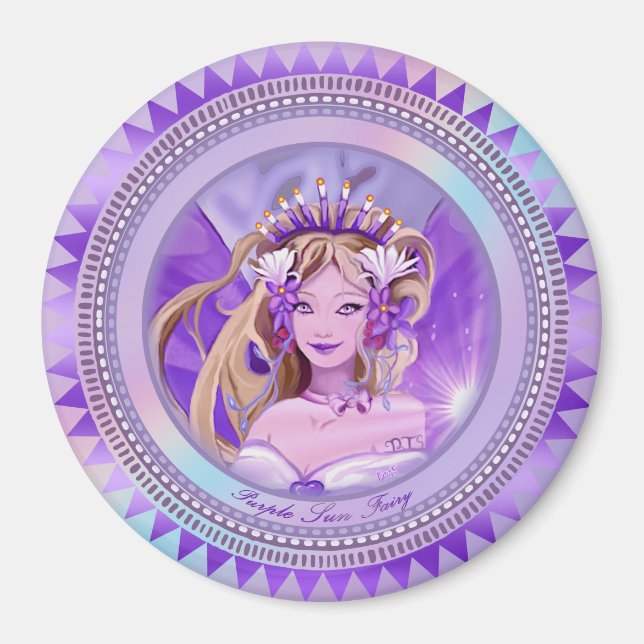 Lila Sun Fairy Magnet (Vorne)