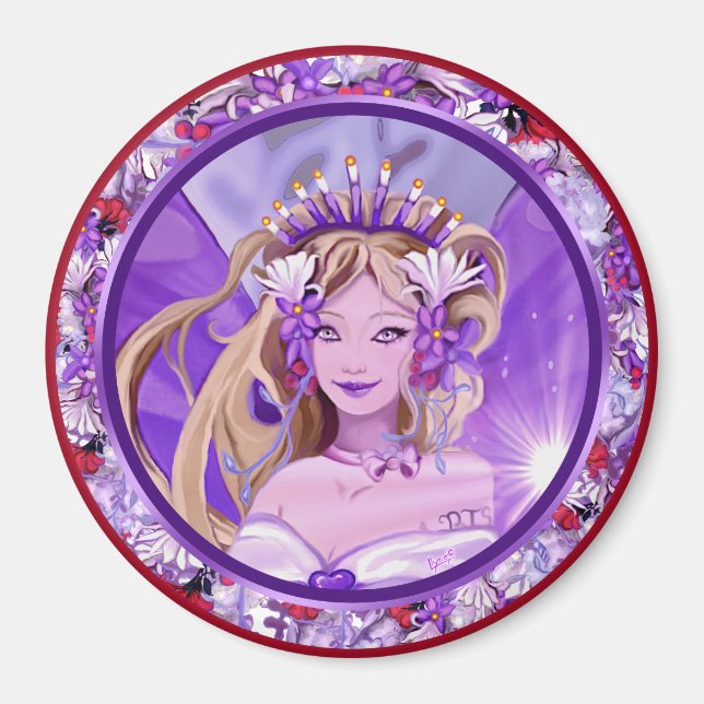 Lila Sun Fairy Magnet (Vorne)