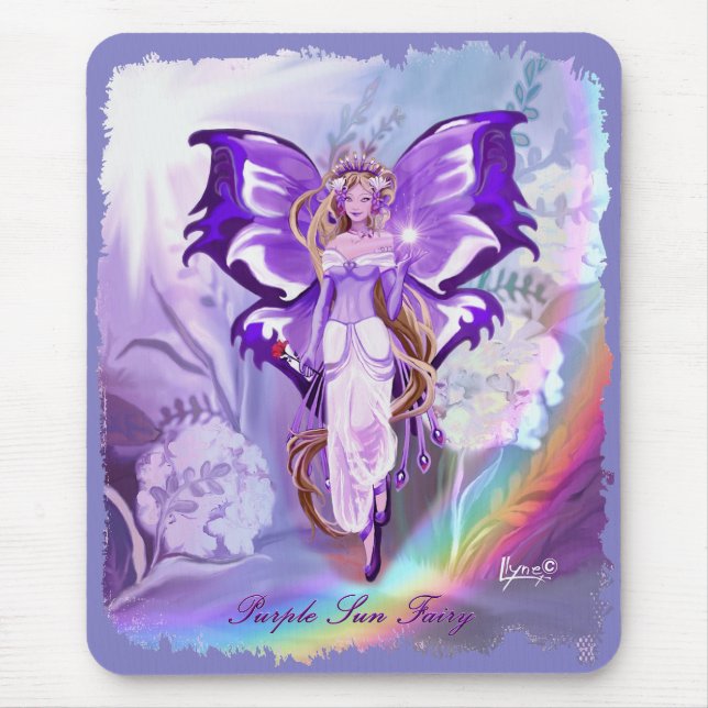 Lila Sun Fairy Mousepad (Vorne)