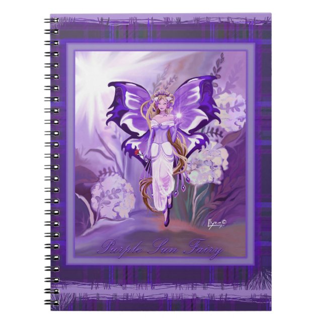 Lila Sun Fairy-Notebook Notizblock (Vorderseite)
