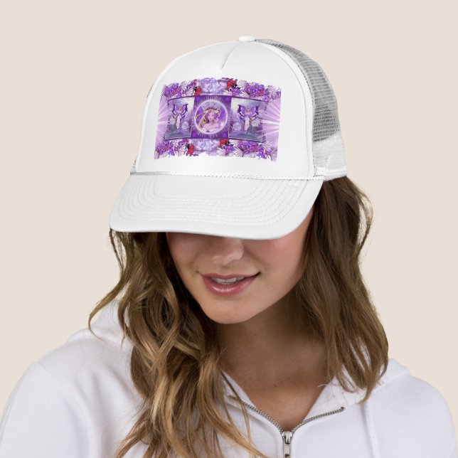 Lila Sun Fairy Trucker Hat Truckerkappe (Beispiel)