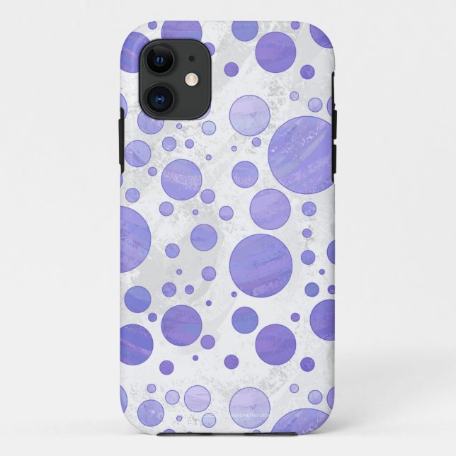 Lila Sun Polka Dot Case-Mate iPhone Hülle (Rückseite)