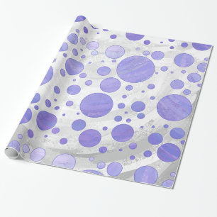 Lila Sun Polka Dot Geschenkpapier
