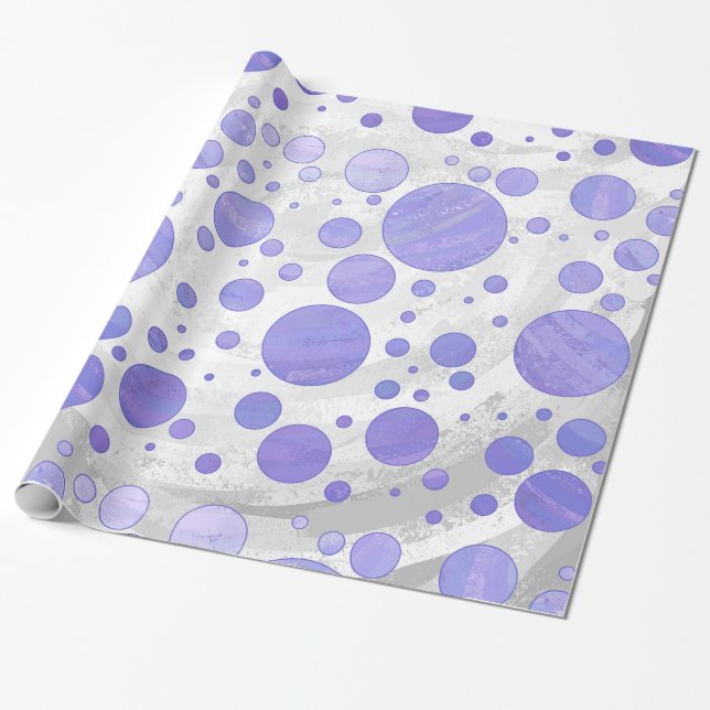 Lila Sun Polka Dot Geschenkpapier (Ungerollt)