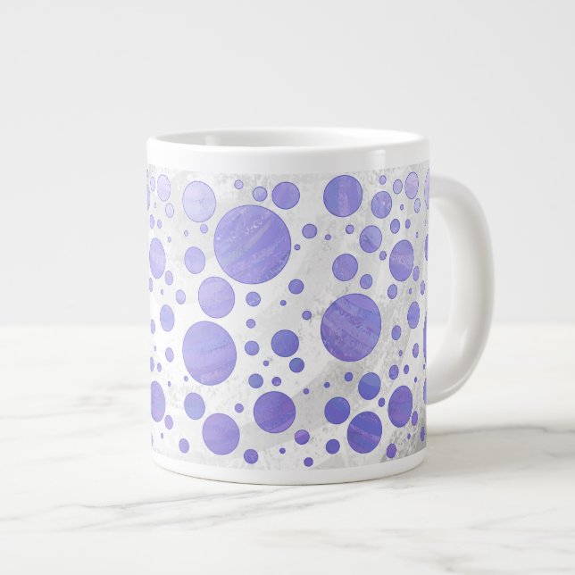 Lila Sun Polka Dot Jumbo-Tasse (Vorderseite Rechts)