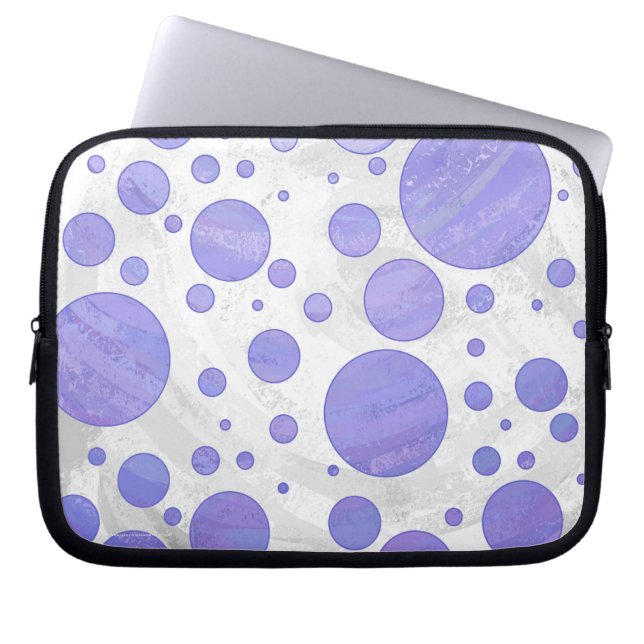 Lila Sun Polka Dot Laptopschutzhülle (Vorderseite)