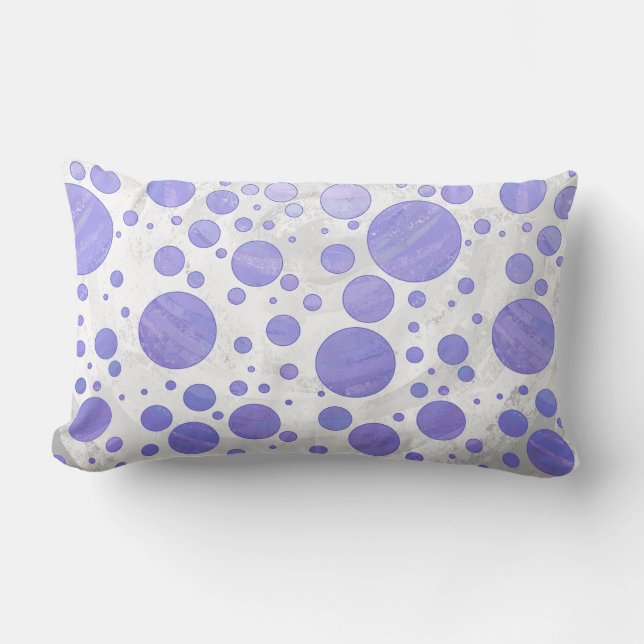 Lila Sun Polka Dot Lendenkissen (Vorderseite)
