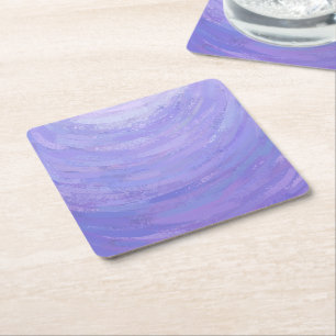 Lila Sun Rechteckiger Pappuntersetzer