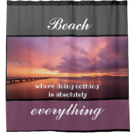 Lila Sunset Beach ist alles Duschvorhang